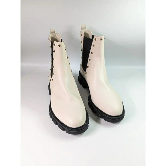 Michael Kors Women's Ridley Cream Studded Chelsea Booties Size 11 (MSRP $225) - Picture 3 of 12